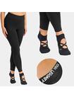 Komplet joga – legginsy 3XL i skarpety ABS czarne