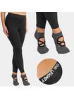 Komplet joga – legginsy M i skarpety ABS szare