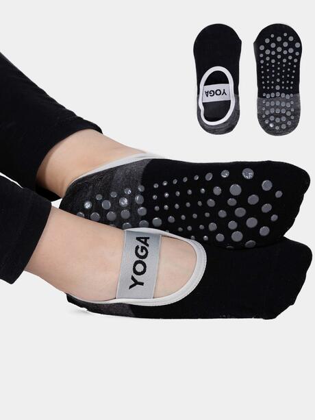 Zestaw do jogi- legginsy S i skarpety ABS czarne