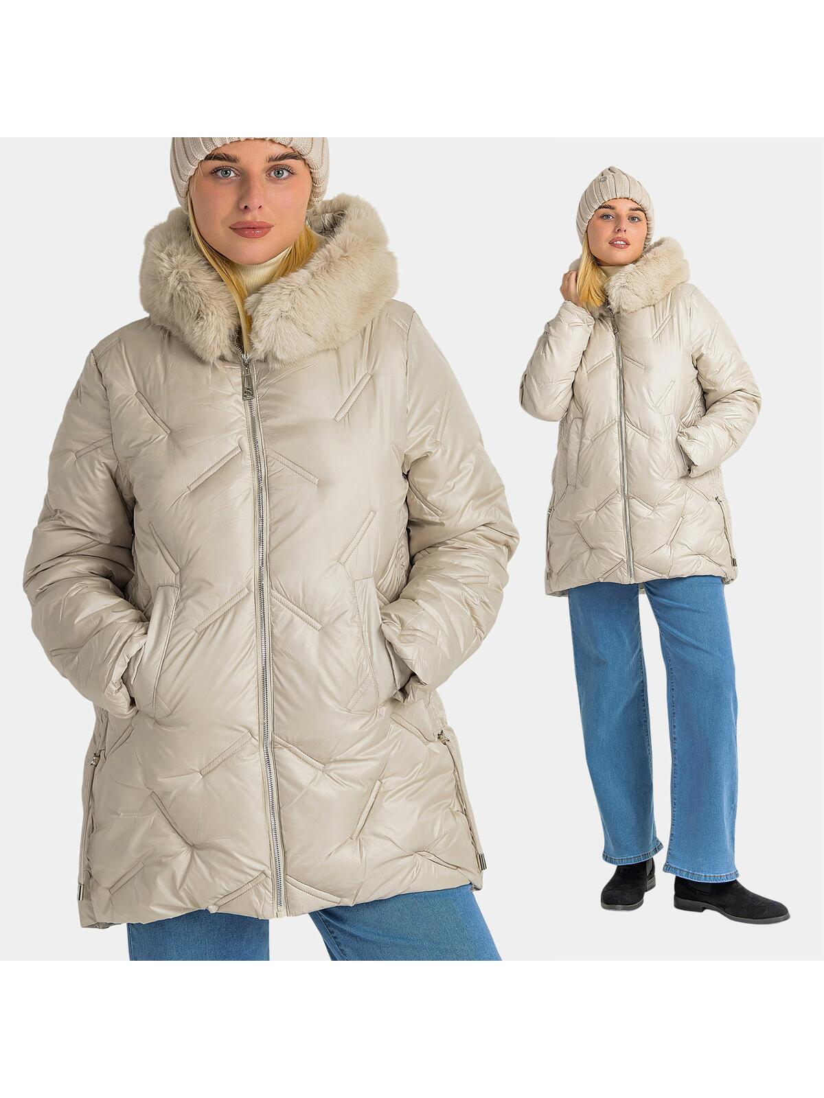 Kurtka plus size ze ściągaczami