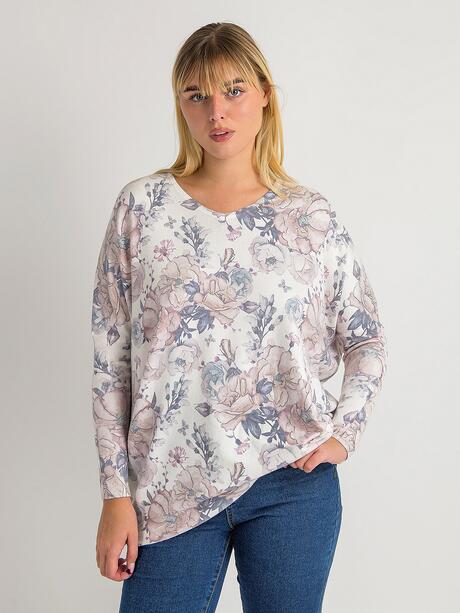 Sweter z domieszką wiskozy