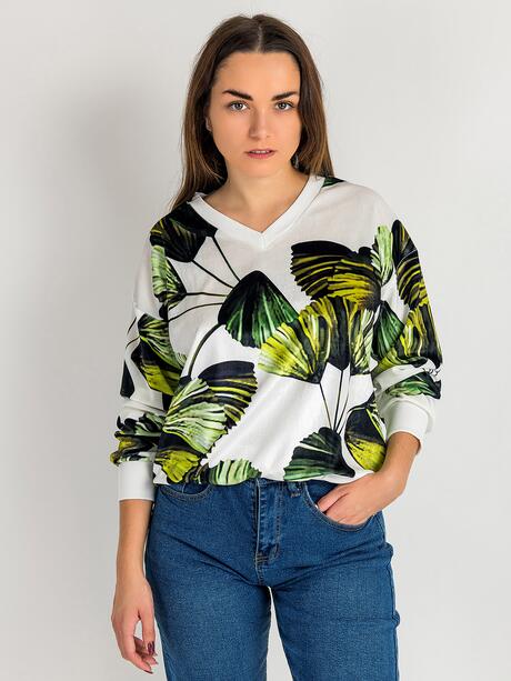 Bluza z dekoltem w serek