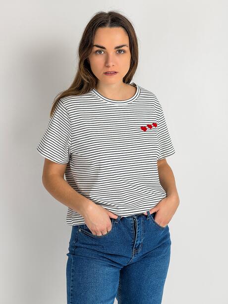 T-shirt bawełniany w paski