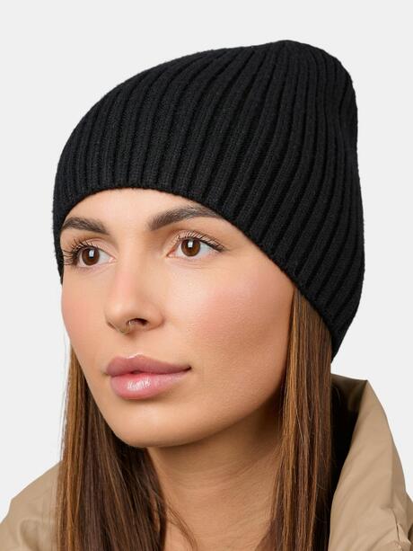 Czapka w prążek z domieszką wiskozy