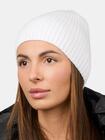 Prążkowana czapka z domieszką wiskozy