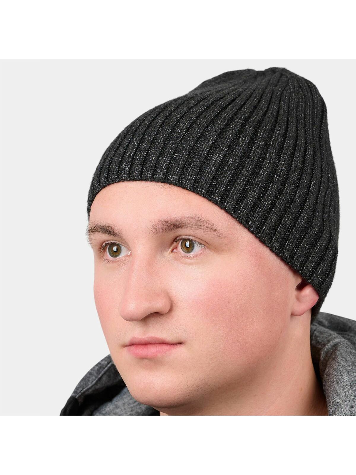 Czapka prążkowana z domieszką wiskozy