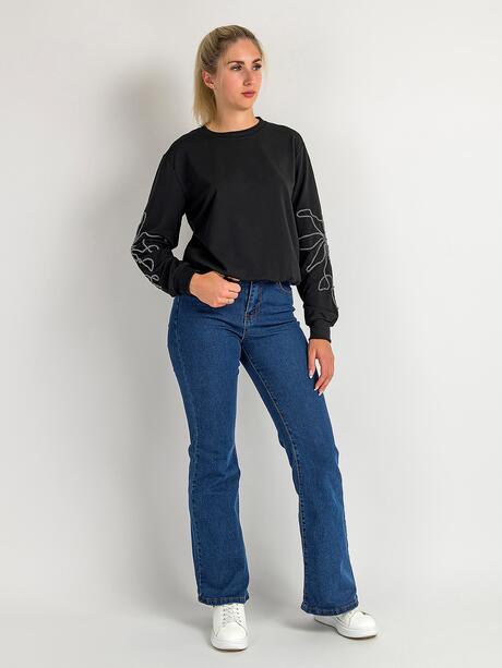 Bluza z ozdobnymi rękawami