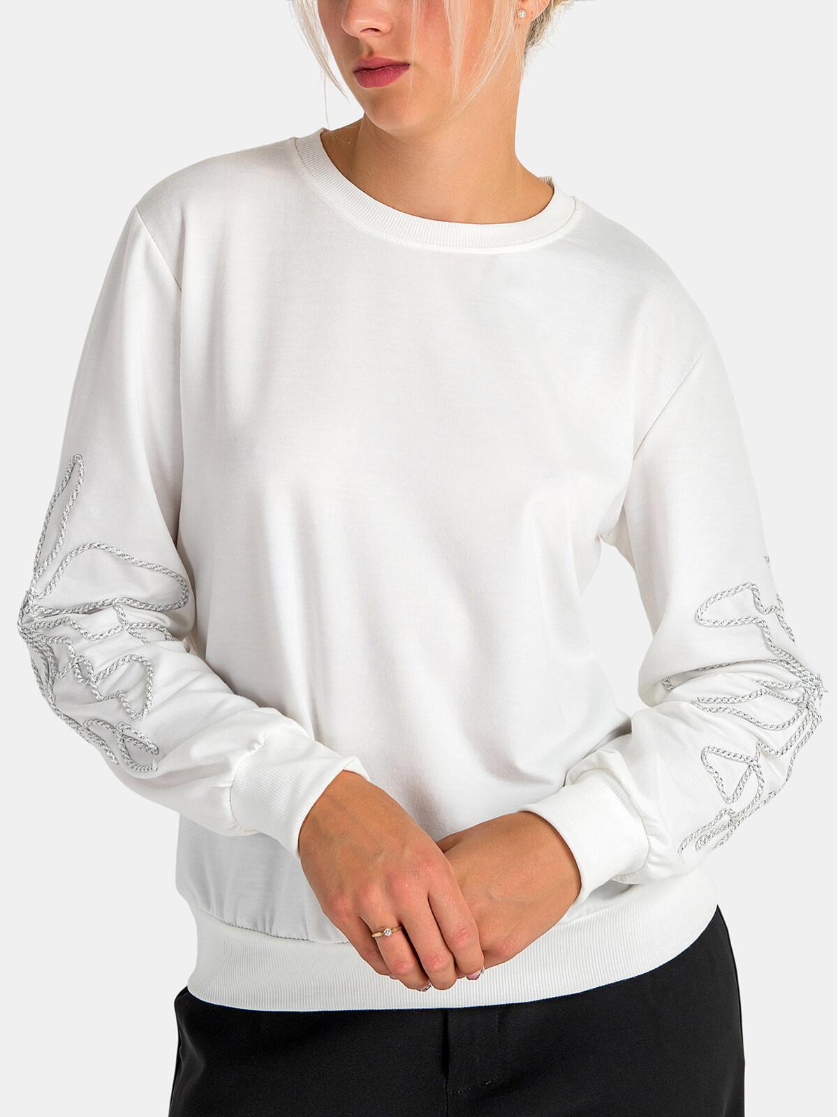 Bluza z ozdobnymi rękawami