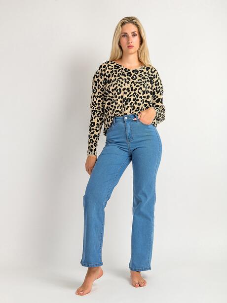 Sweter z domieszką wiskozy w cętki