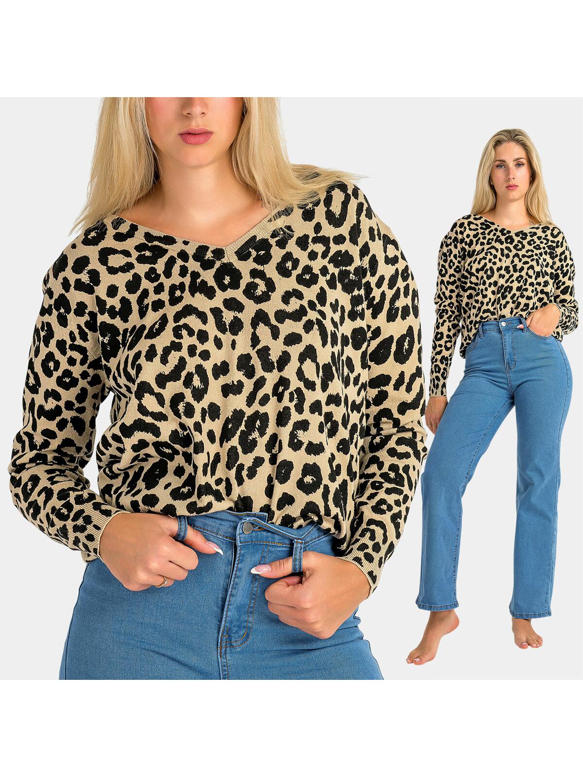 Sweter z domieszką wiskozy w cętki