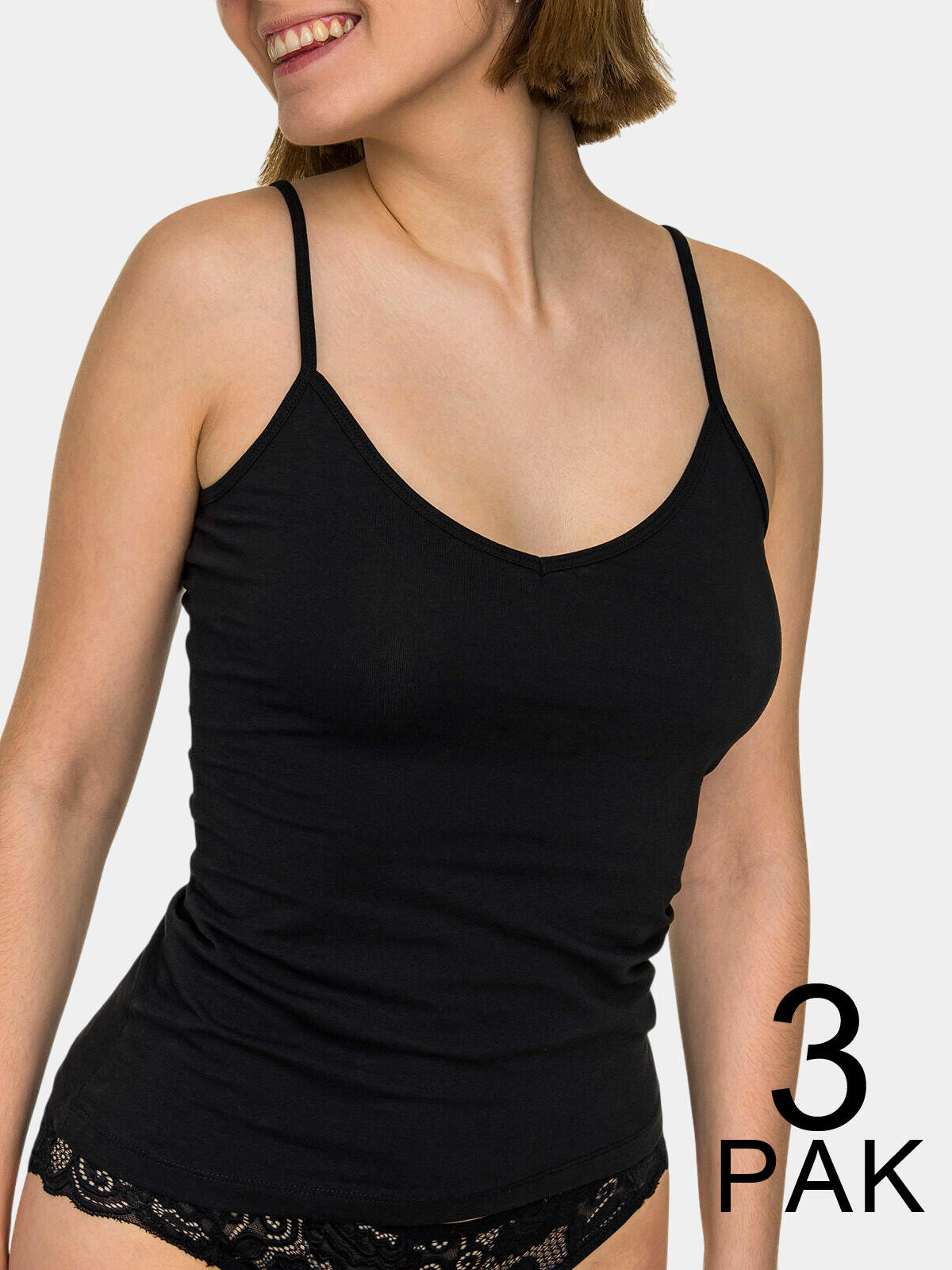 Top na ramiączkach 3-pak 2XL