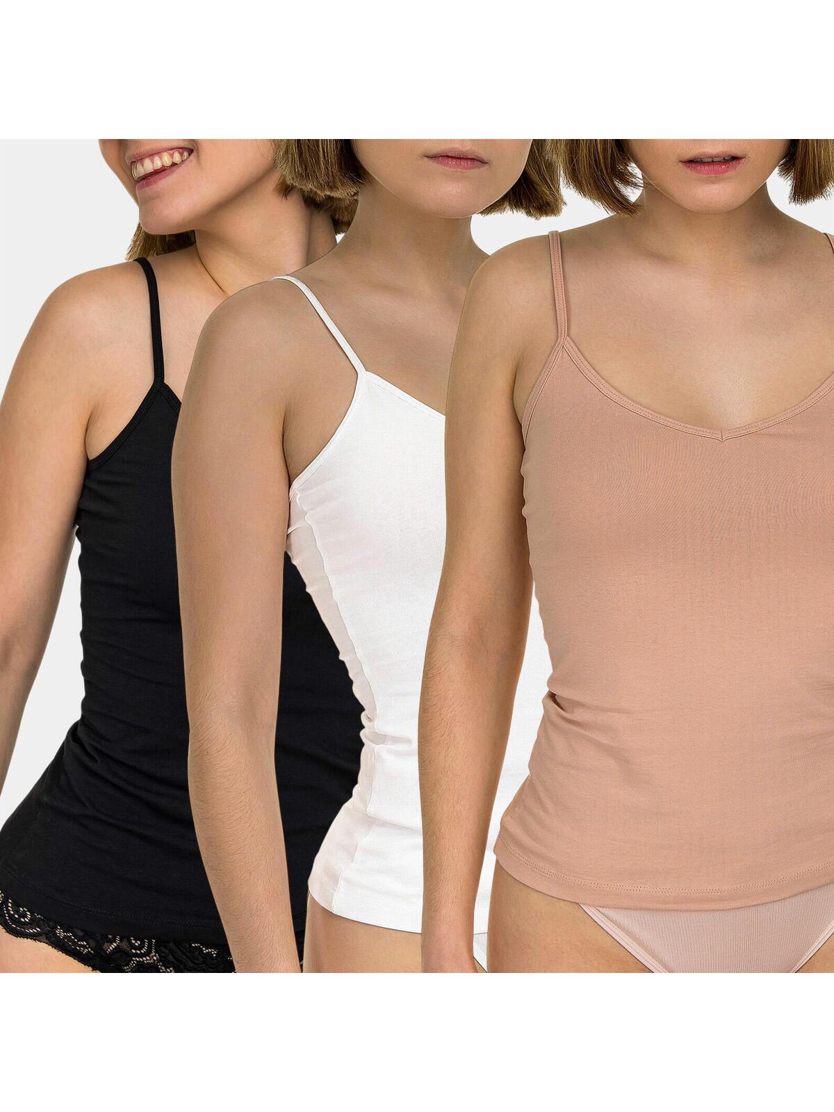 Top na ramiączkach 3-pak XL