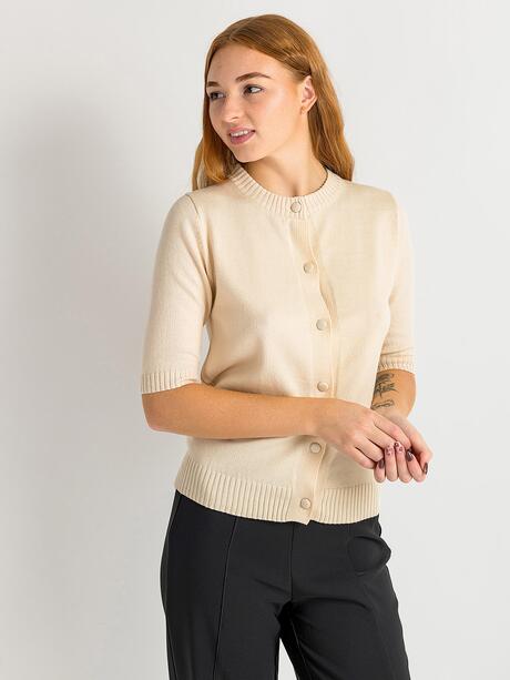 Zapinany sweter z domieszką wiskozy