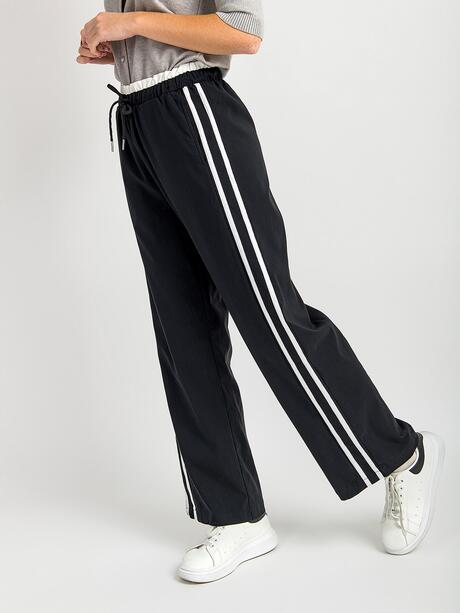 Spodnie z wiskozy z lampasami