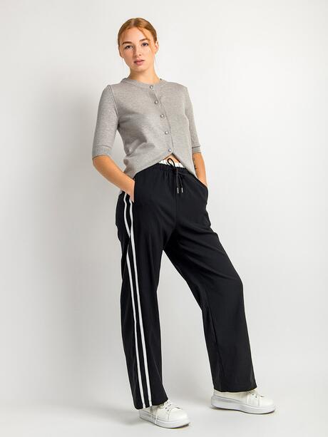 Spodnie z wiskozy z lampasami