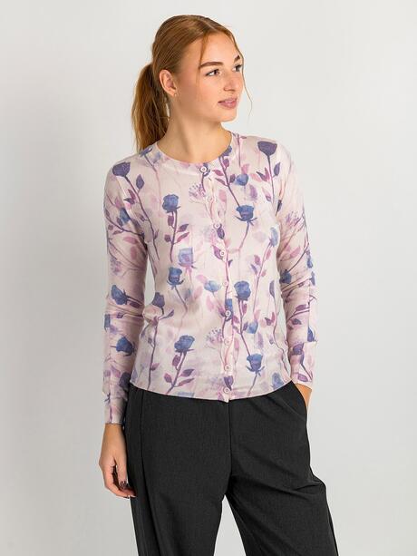 Sweter w kwiatowym wzorze