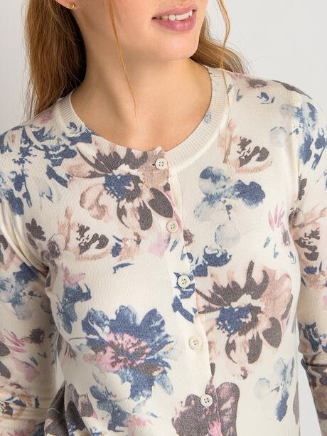 Sweter z kwiatowym wzorem