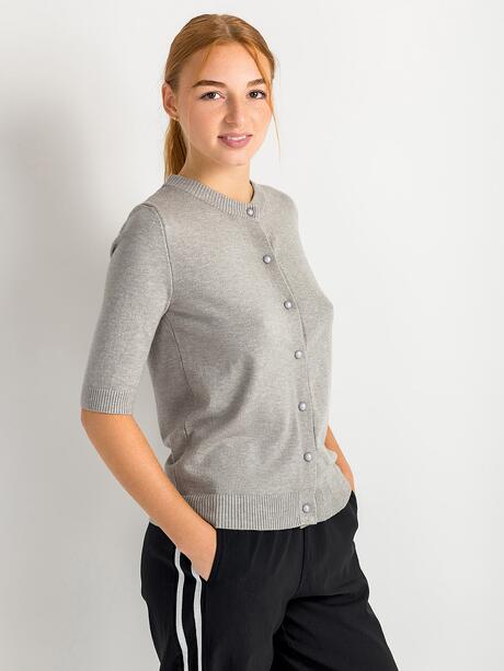 Zapinany sweter z domieszką wiskozy