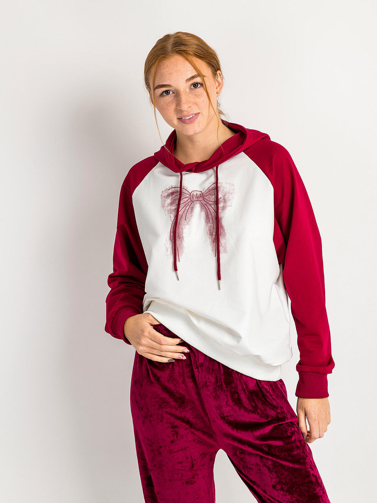 Bluza bawełniana z kapturem