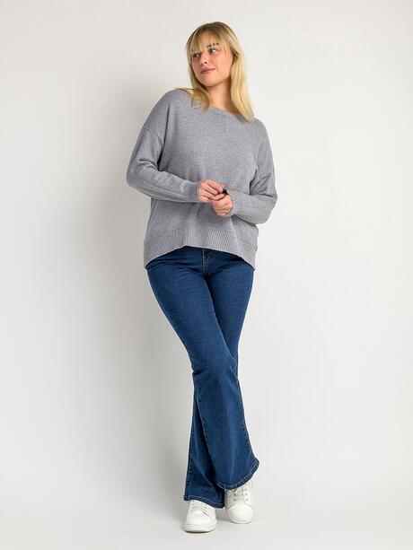 Luźny sweter z wiskozą