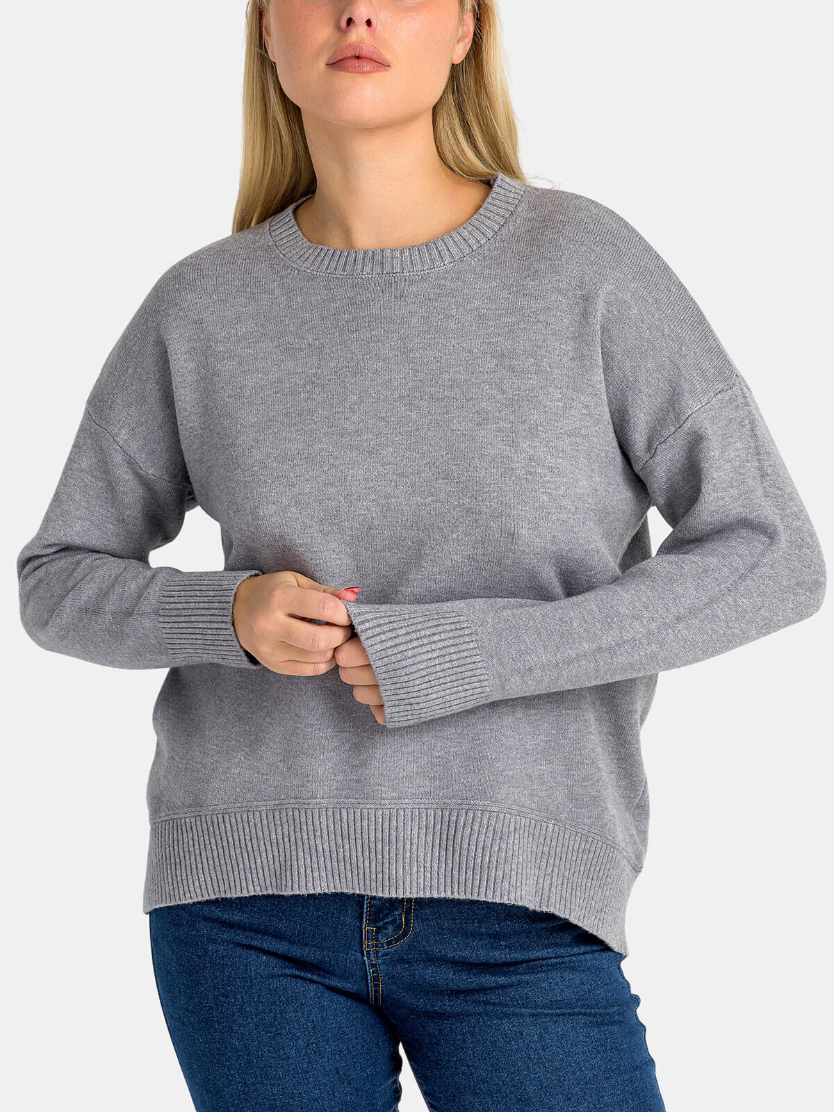 Luźny sweter z wiskozą