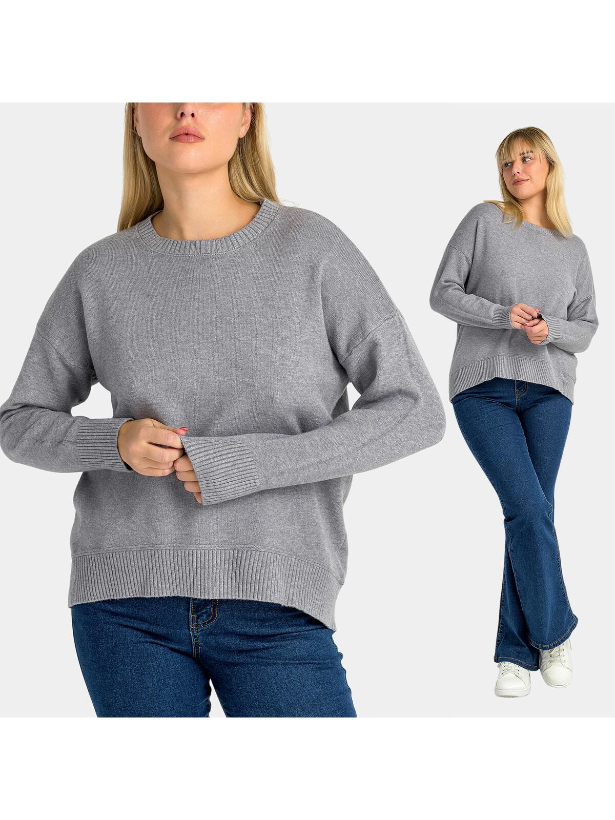 Luźny sweter z wiskozą