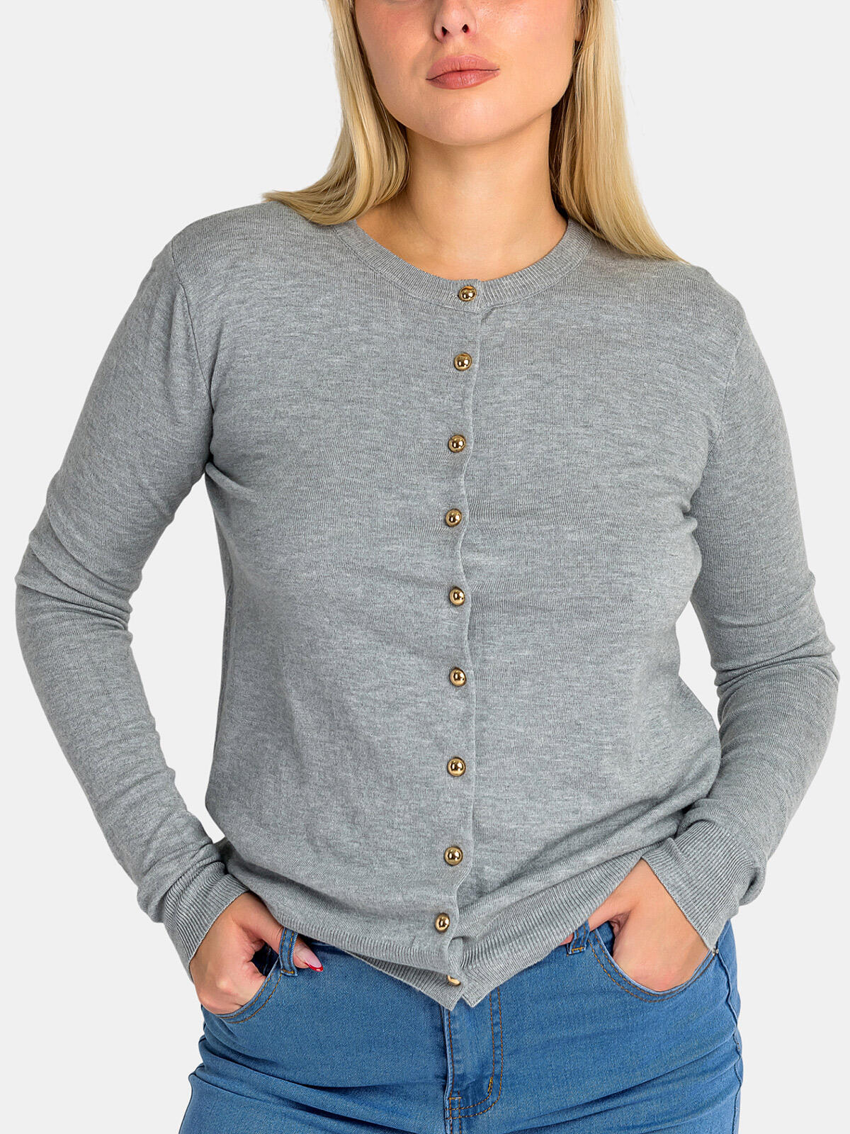 Zapinany sweter z wiskozą
