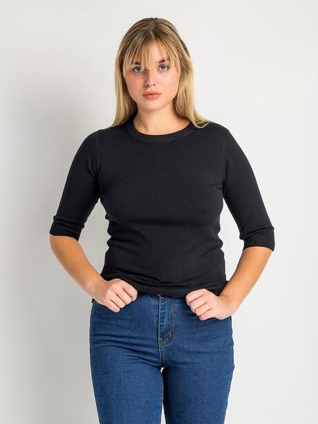 Gładki sweter z wiskozą