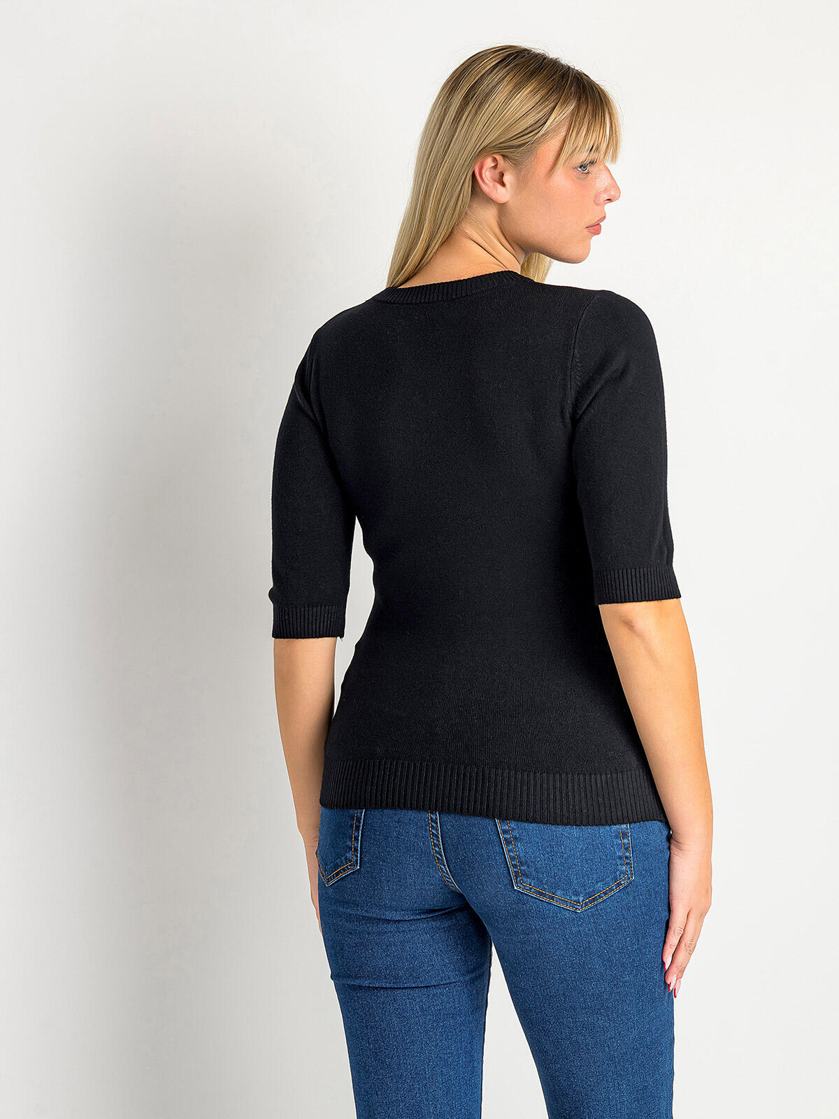 Gładki sweter z wiskozą