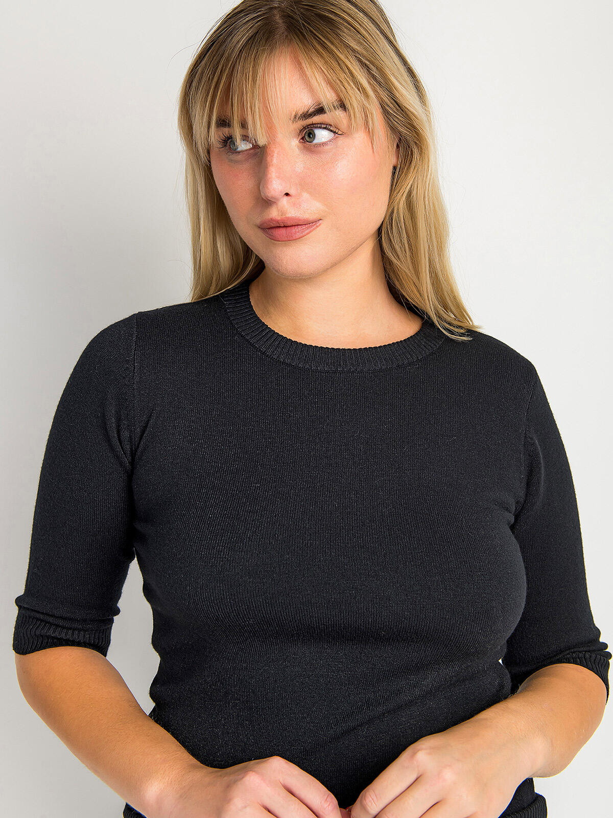 Gładki sweter z wiskozą