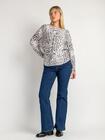 Wzorzysty sweter z domieszką wiskozy