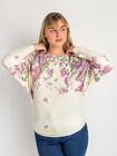 Sweter z kwiatowym wzorem