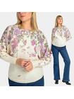 Sweter z kwiatowym wzorem