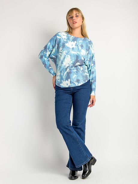 Sweter z kwiatowym wzorem