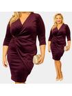 Sukienka welurowa plus size