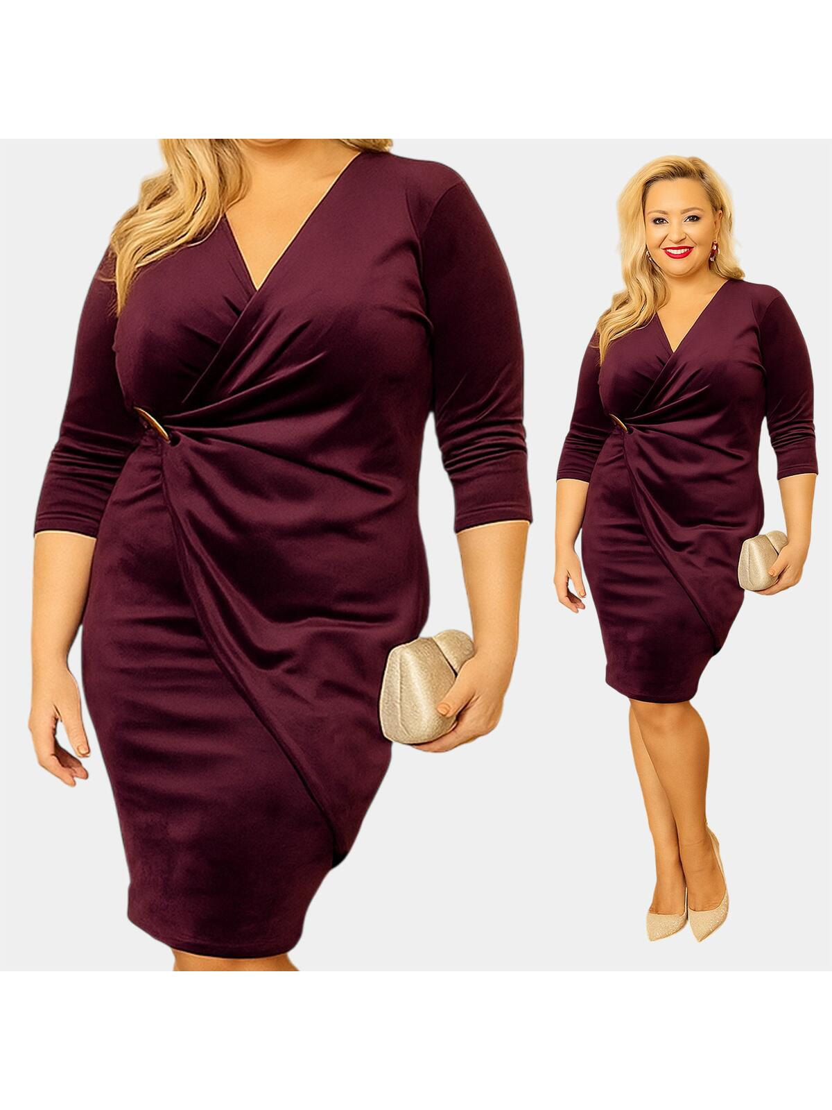 Sukienka welurowa plus size