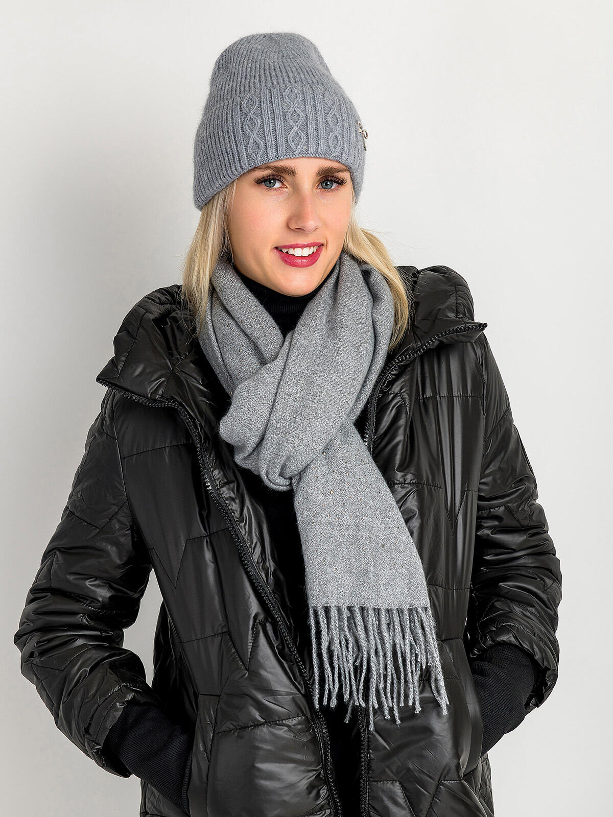 Szalik z domieszką bawełny