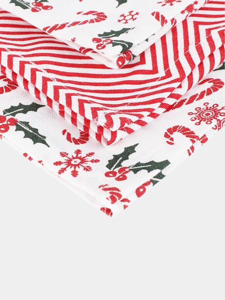 Komplet 3 ściereczek świątecznych w koszyku