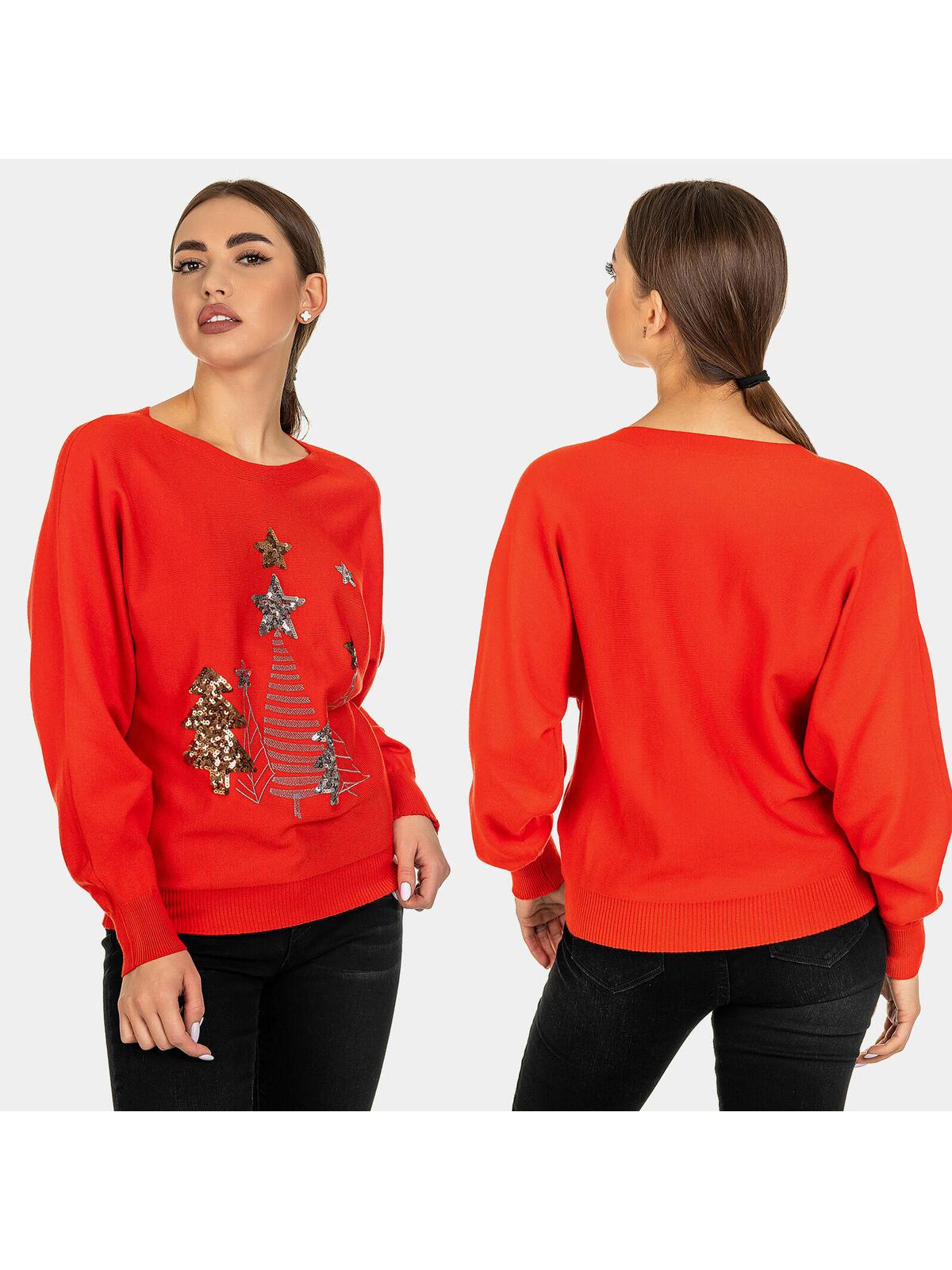 Sweter świąteczny z cekinami