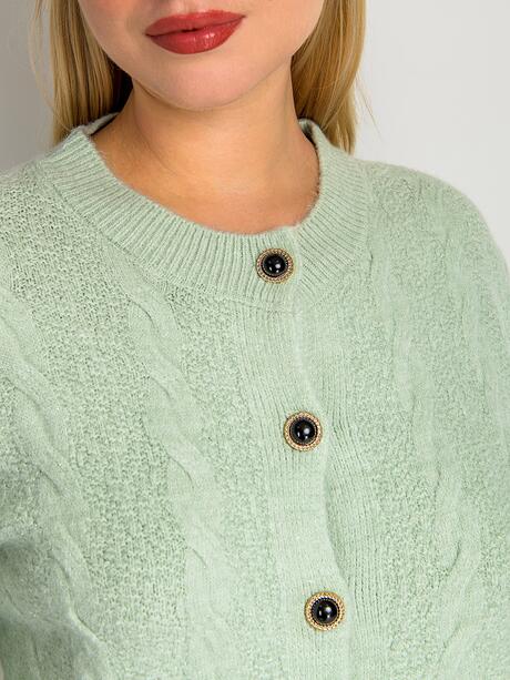Kardigan z ozdobnymi guzikami