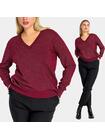 Sweter z błyszczącą  nitką