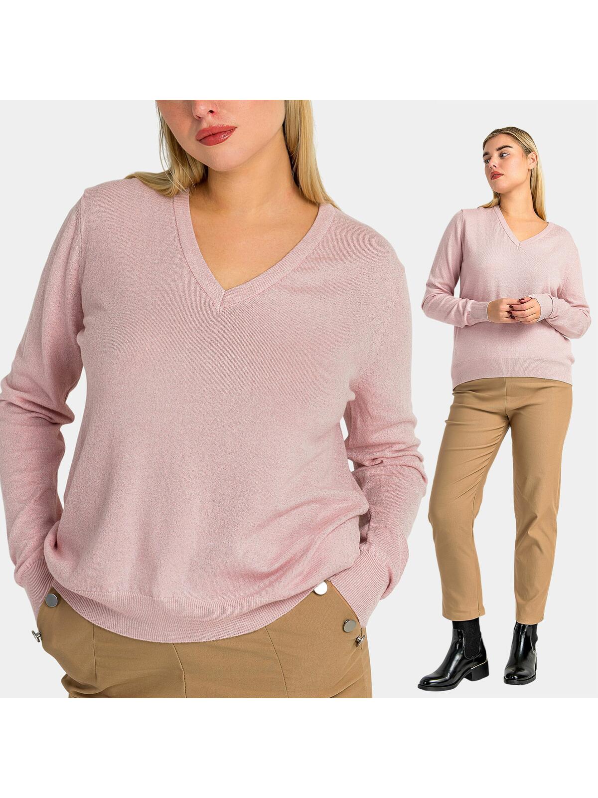 Sweter z dekoltem w serek