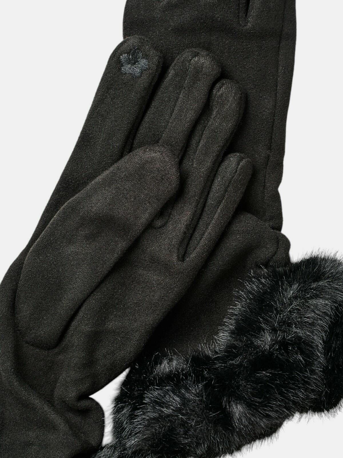 Rękawiczki z ozdobnym futerkiem