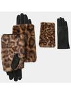 Rękawiczki z nakładką w panterkę