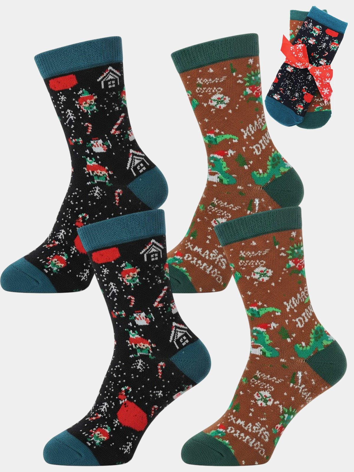 Skarpety dziecięce świąteczne 2-pak