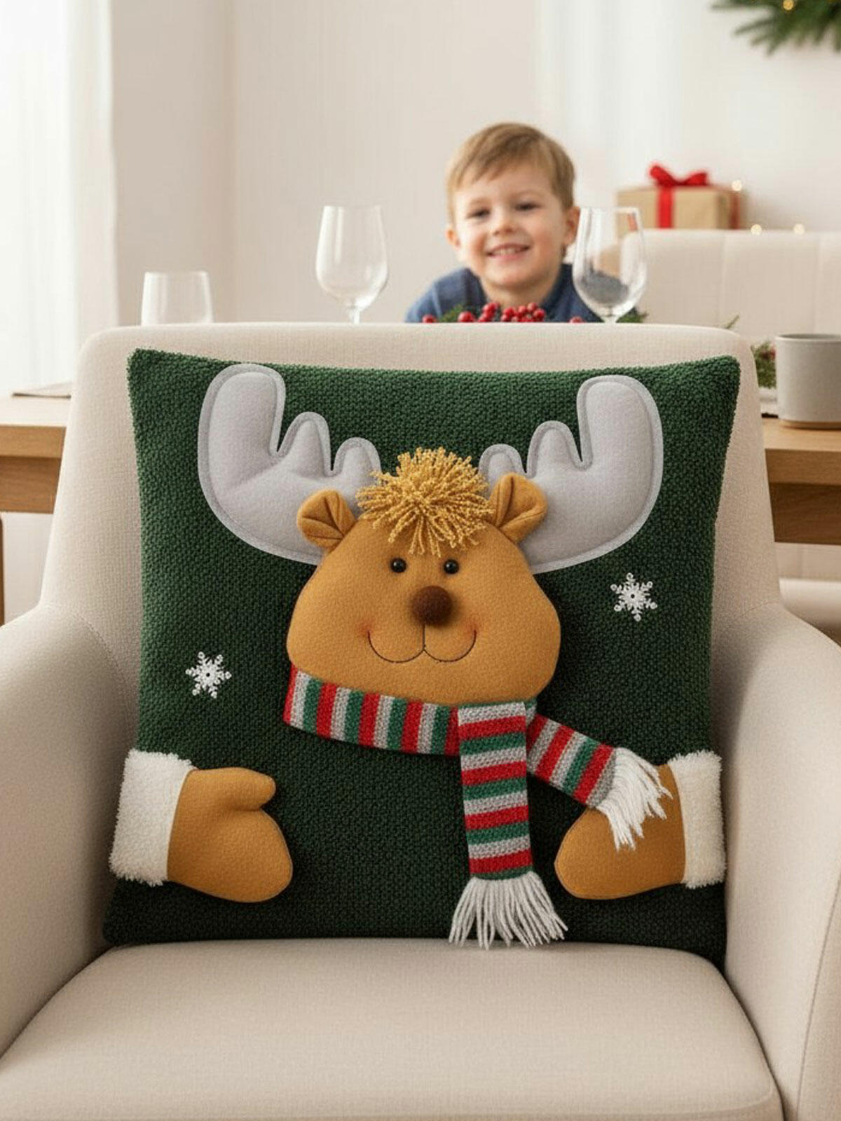 Poszewka na poduszkę z reniferem