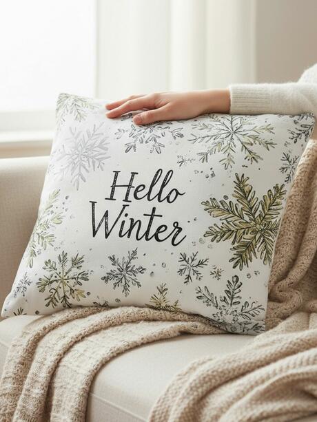 Poszewka 40x40 z zimowym motywem