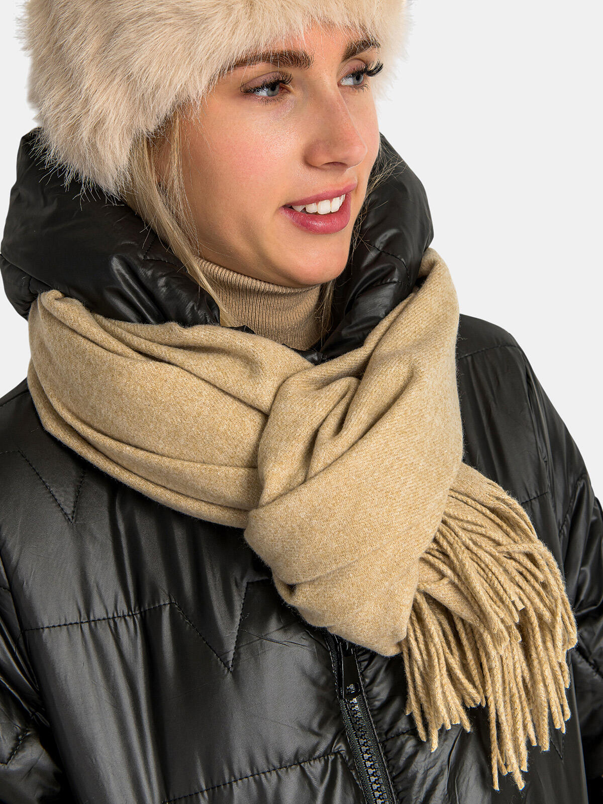 Szalik z domieszką bawełny