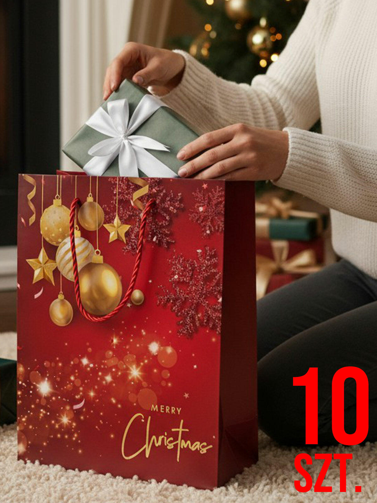 Torba prezentowa świąteczna 10-pak w2
