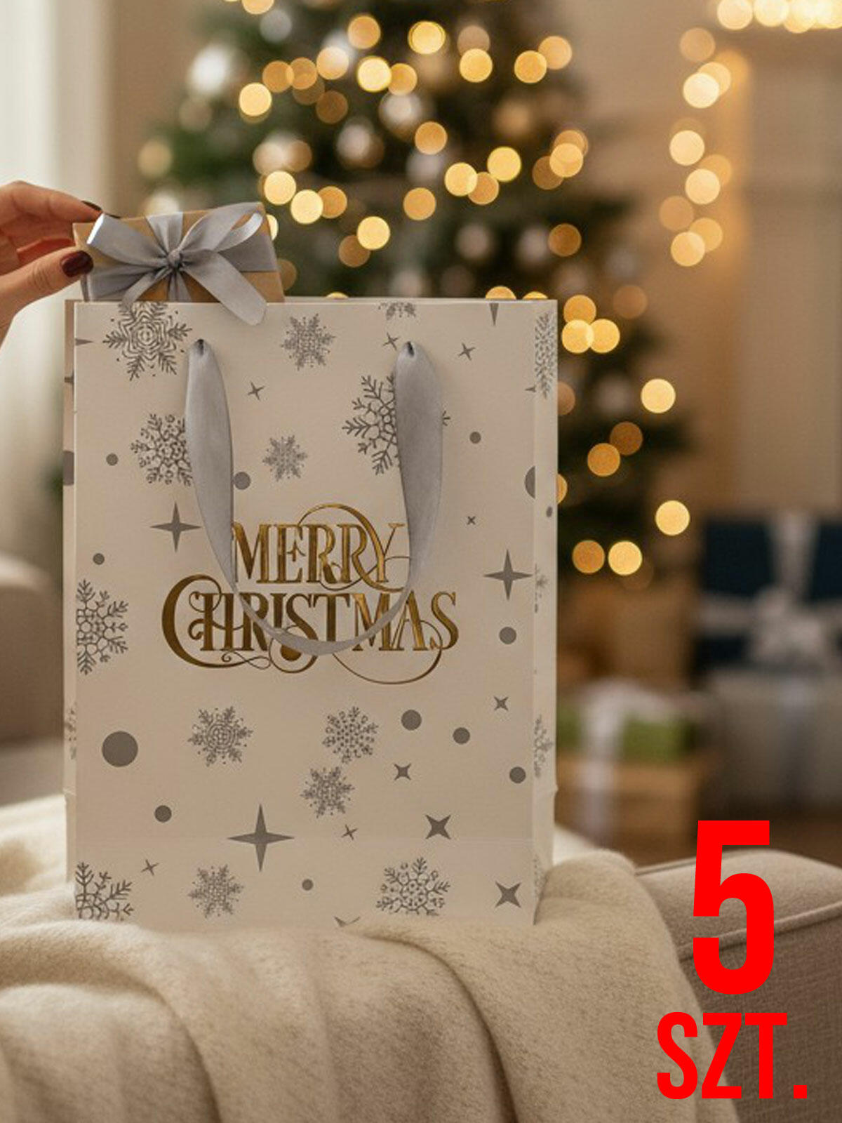 Torby prezentowe świąteczne 5-pak w2